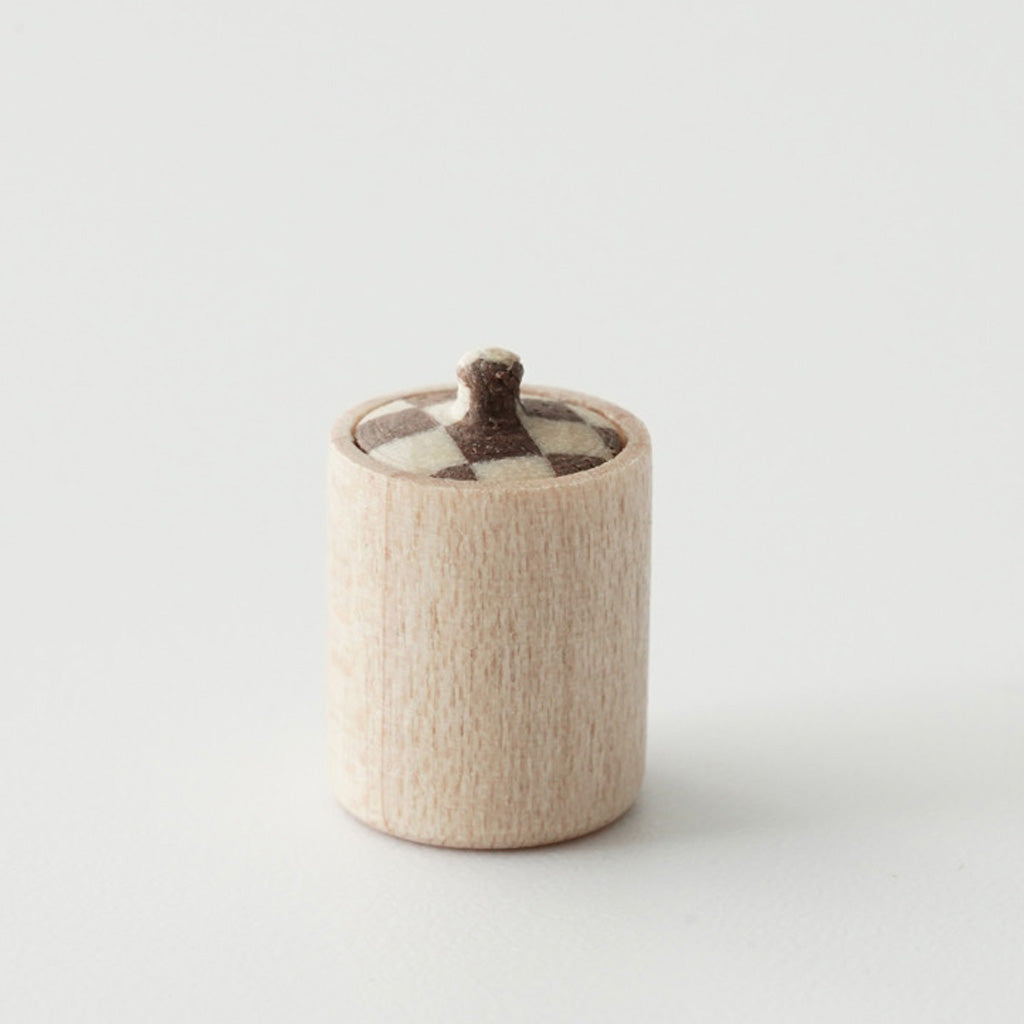 細やかな細木と小さな挽物「手神」シリーズ ＜豆洋茶器 台箱＞